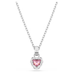 Chroma pendant Mixed cuts, Pink, Rhodium plated